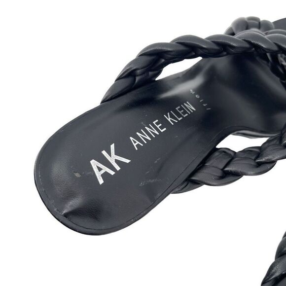 Anne Klein Aiden Chunky Platform Black Faux Leather Block Heel Sandal Size 10 - Picture 11 of 16